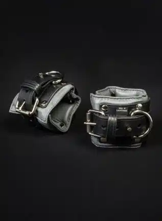 Mr. S Leather Padded Wrist Restraints Grey