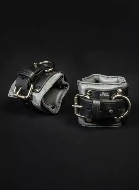 Mr. S Leather Padded Wrist Restraints Grey