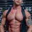 Mr. S Leather Piped Berlin Bar Vest Red