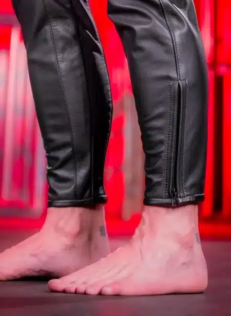 Mr. S Leather Piped Uniform Pant Blue