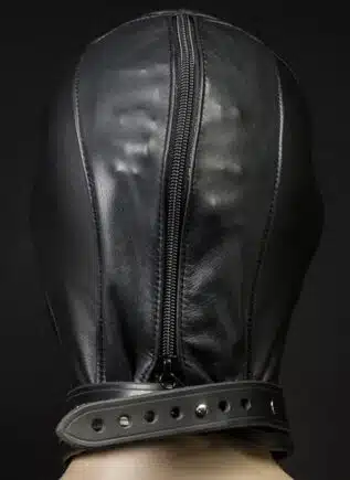Mr. S Leather Rear-Zip Hood with Open Eyes/Open Mouth