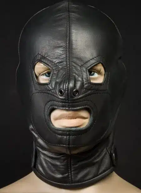 Mr. S Leather Rear-Zip Hood with Open Eyes/Open Mouth