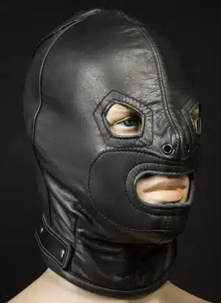 Mr. S Leather Rear-Zip Hood with Open Eyes/Open Mouth