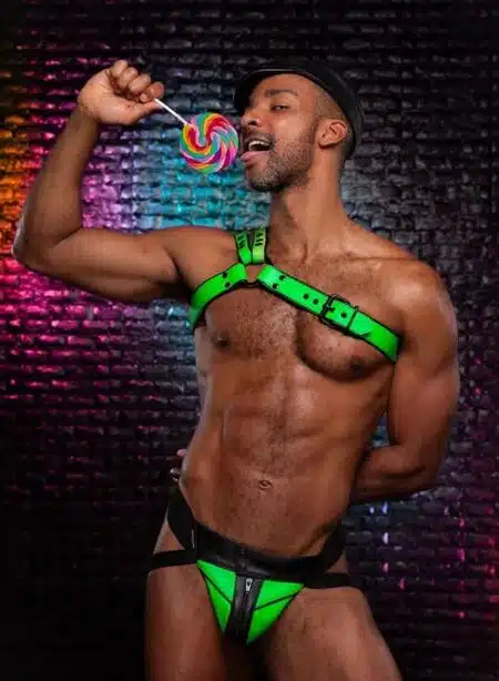 Mr. S Leather Slingshot Tri-Harness Lime