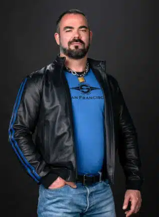 Mr. S Leather Sport Jacket Blue