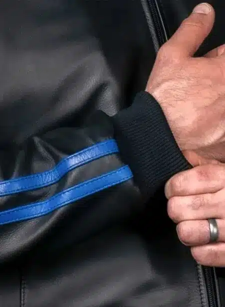 Mr. S Leather Sport Jacket Blue