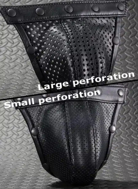 Mr. S Perforated Leather Pouch for Hidden Ring Jock