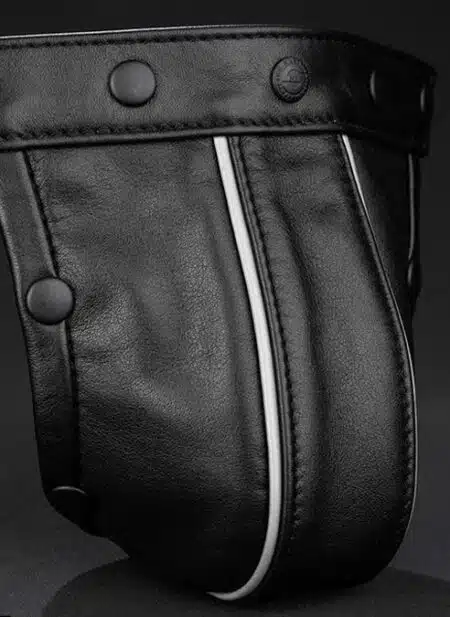 Mr. S Piped Leather Pouch for Hidden Ring Jock