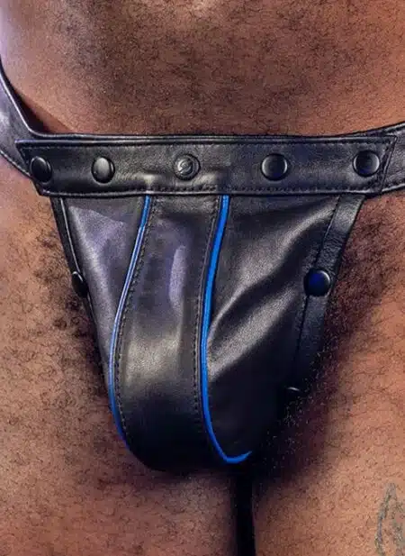 Mr. S Piped Leather Pouch for Hidden Ring Jock