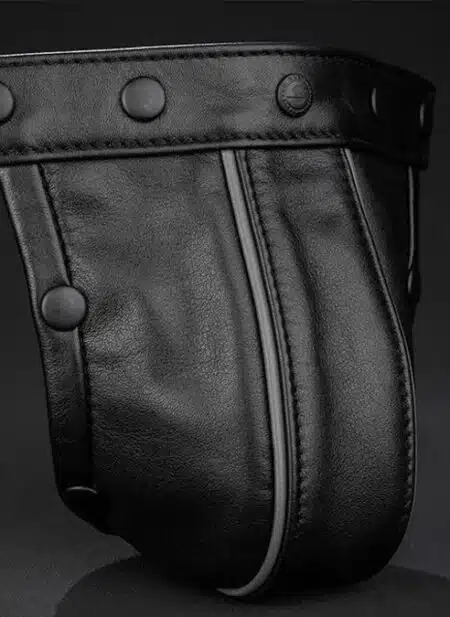 Mr. S Piped Leather Pouch for Hidden Ring Jock