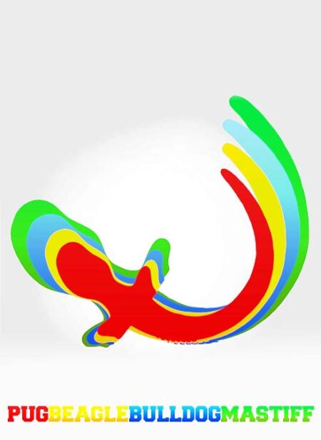 Oxballs Color Swirl Puppy Tail White