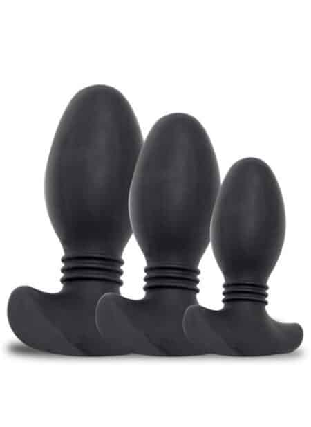 Titus Silicone Ribbed Butt Plug 3 Pack
