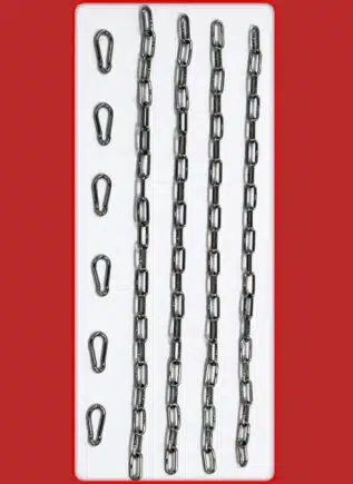 UK Red Zinc Plated Chain Set