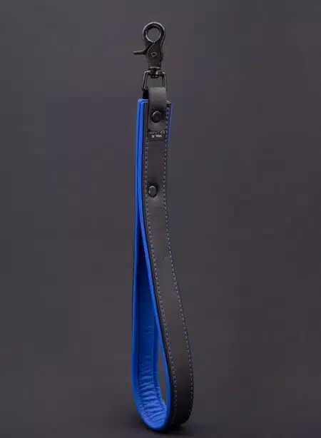 Mr. S Leather Hardline Short Leash Blue