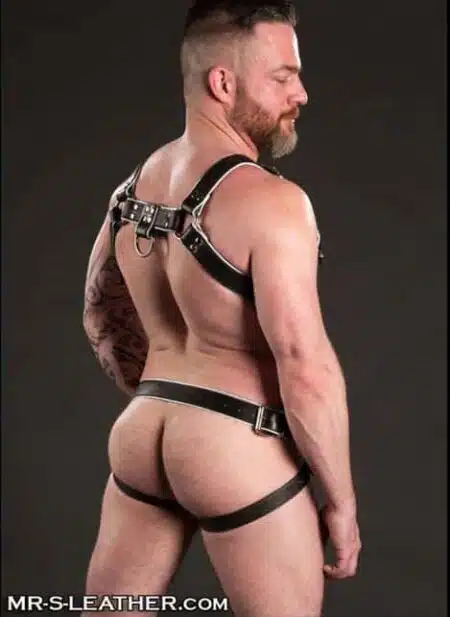 Mr. S Leather Piped Trojan Jock