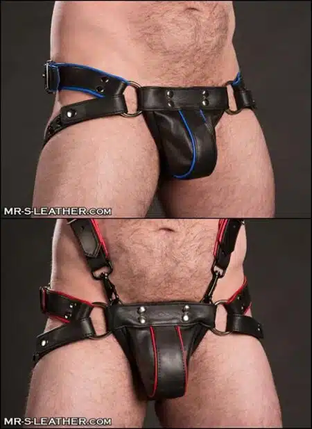 Mr. S Leather Piped Trojan Jock