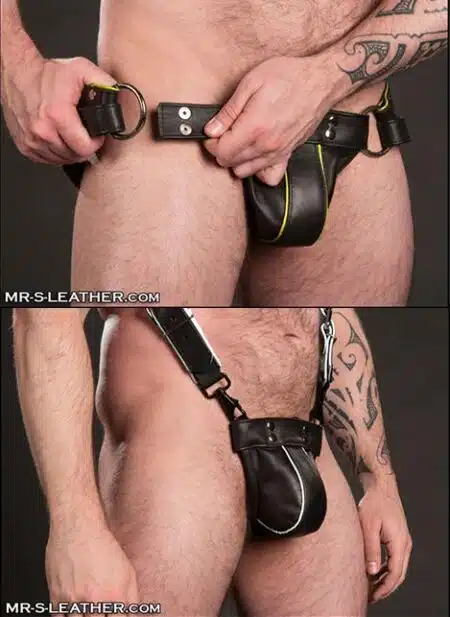 Mr. S Leather Piped Trojan Jock