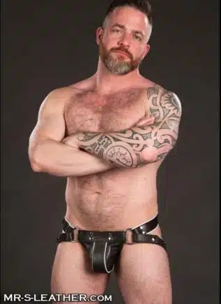 Mr. S Leather Piped Trojan Jock