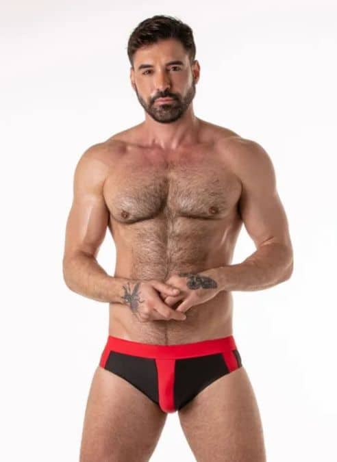 Leather X Locker Gear Soaker Swim Brief - Red