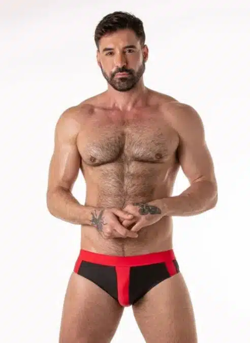 Leather X Locker Gear Soaker Swim Brief - Red