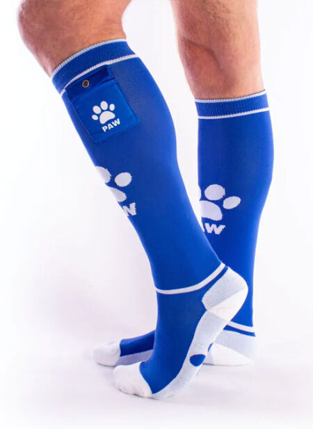 Brutus Puppy Paw Socks with Pocket Blue