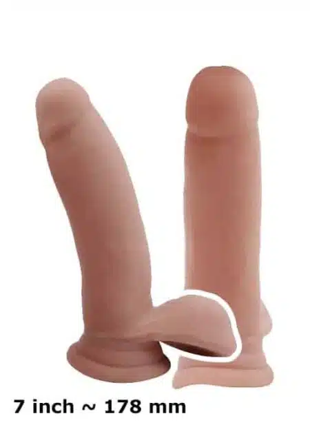 Champs Dorky Dual Density Dildo with Balls