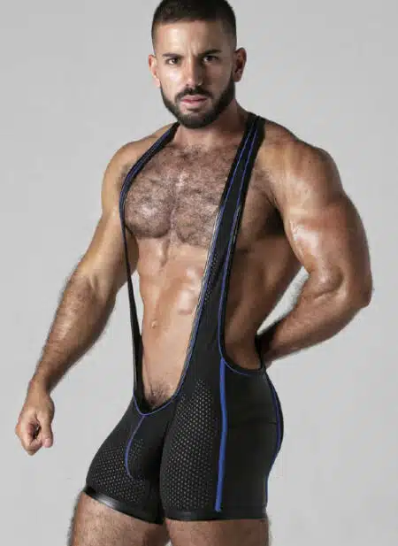 Locker Gear Mesh Singlet Blue