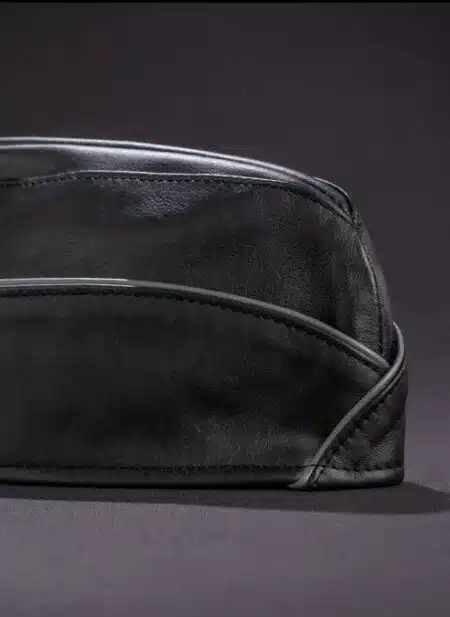 Mr. S Leather Garrison Cap Piped