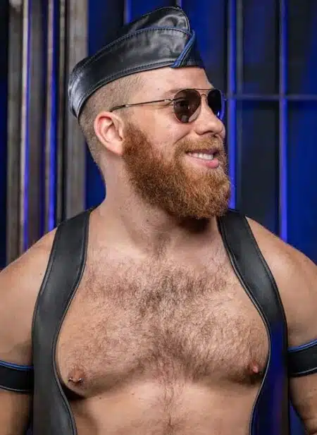 Mr. S Leather Garrison Cap Piped