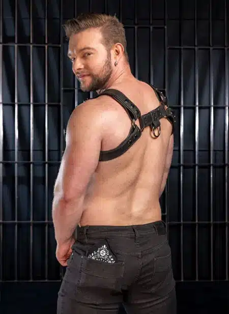 Mr. S Neck Hanky with Zipper Pocket Black