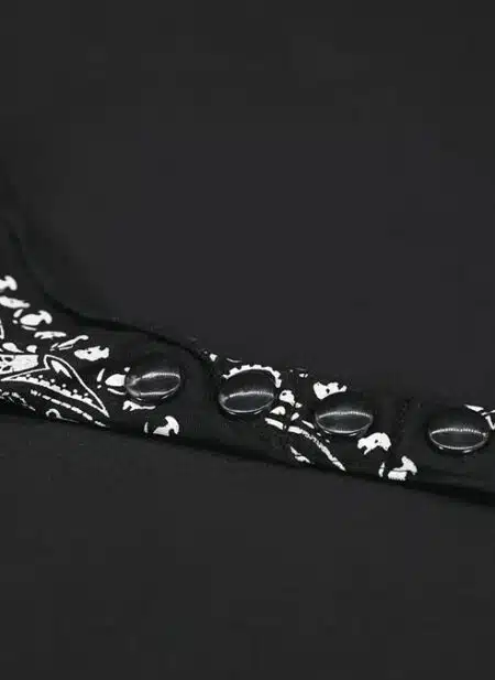 Mr. S Neck Hanky with Zipper Pocket Black