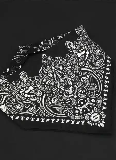 Mr. S Neck Hanky with Zipper Pocket Black