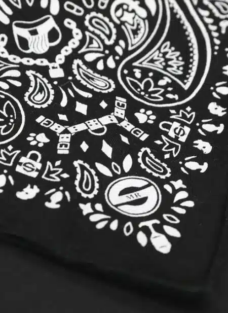 Mr. S Neck Hanky with Zipper Pocket Black