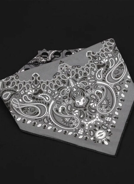 Mr. S Neck Hanky with Zipper Pocket Grey