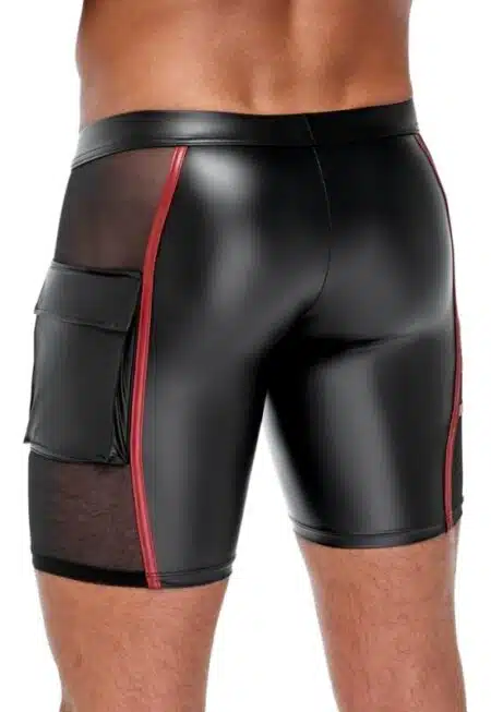 NEK Men's Black and Red Bike Short