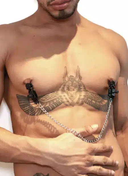 Adjustable Black Battery Clamps with Chain