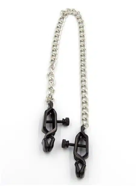Adjustable Black Battery Clamps with Chain