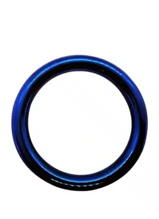 Blue Stainless Steel Donut Cock Ring