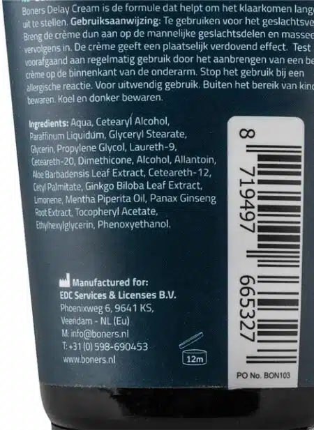 Boners Delay Cream