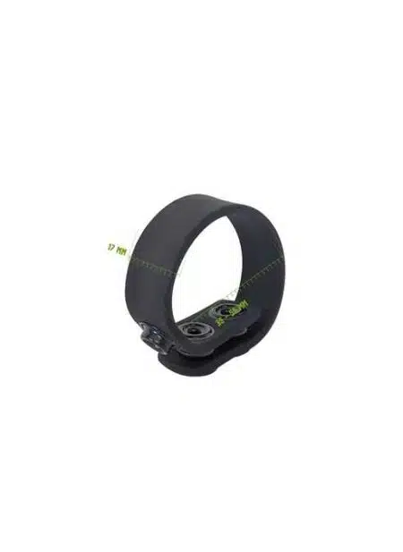 Brutus 3 Snap Silicone Cock Strap Black