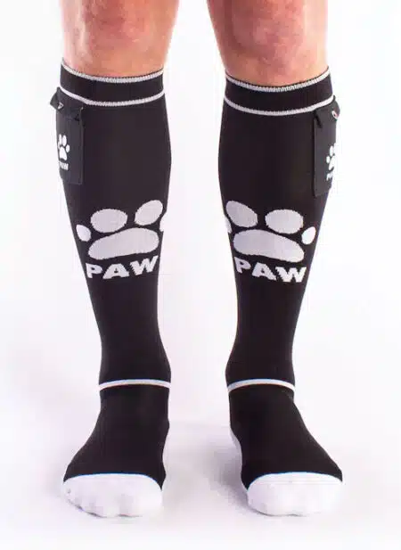 Brutus Puppy Paw Socks with Pocket Black