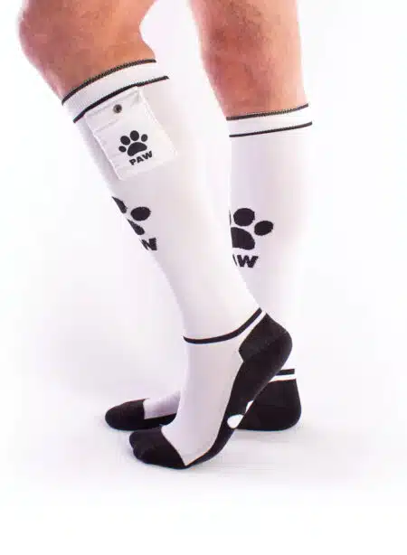 Brutus Puppy Paw Socks with Pocket White