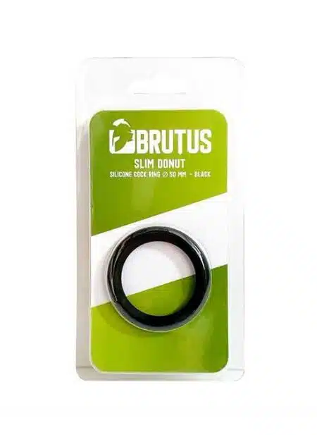 Brutus Slim Donut Silicone Cock Ring Black