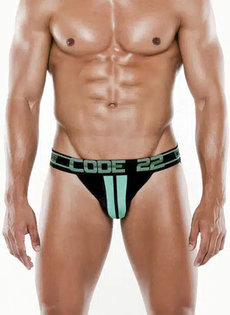 CODE 22 Motion Push-up Jockstrap Black
