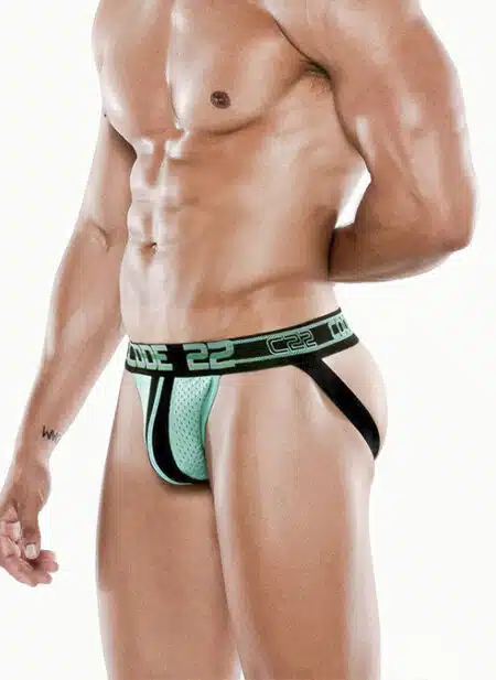CODE 22 Motion Push-up Jockstrap Turquoise