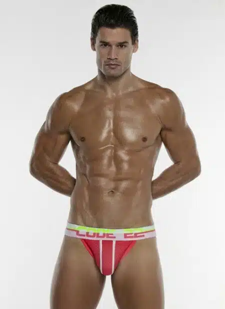 CODE 22 Neon Mesh Jockstrap Pink