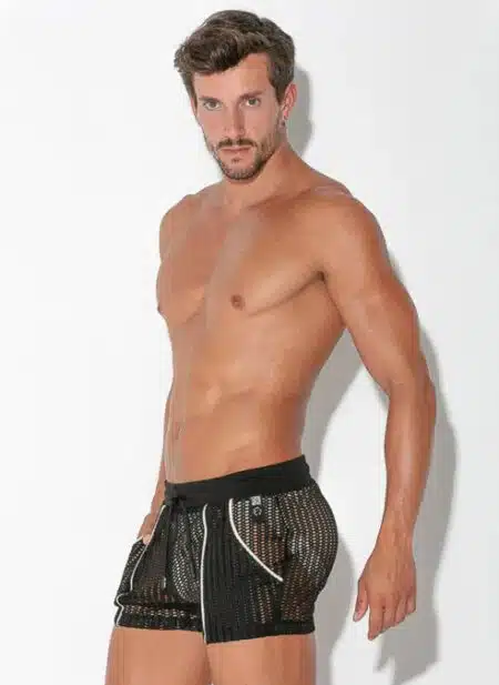 CODE 22 Openwork Jacquard Short Black