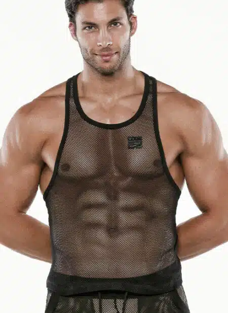 CODE 22 See Me Mesh Tank Black