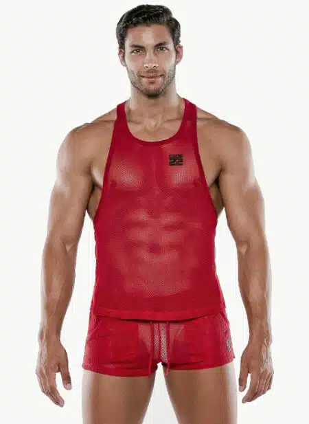 CODE 22 See Me Mesh Tank Red