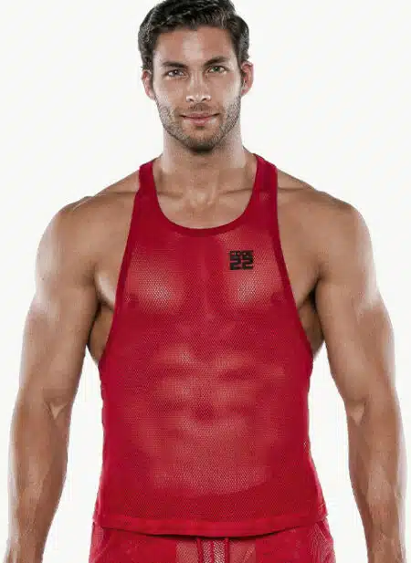 CODE 22 See Me Mesh Tank Red